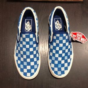 solar floral slip on vans